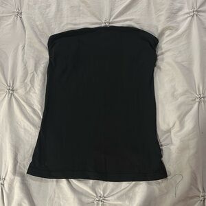 Black strapless top